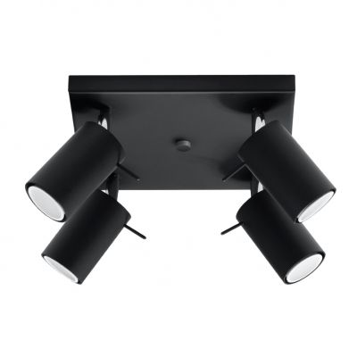 Plafon RING 4 czarny (SL.0094)